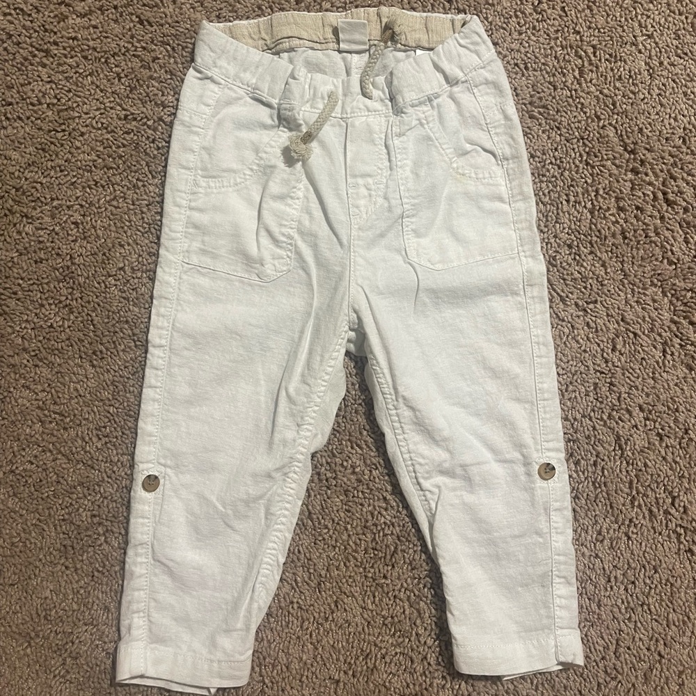H&M white linen pants (Kids)